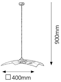 Rabalux 3694 - Lampadario ELINA 1xE27/60W/230V