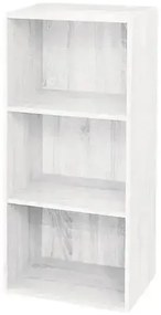 Libreria componibile modulare multifunzionale 42x29x89h in vari colori, BIANCO FRASSINO