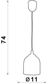 Lampadario a sospensione con filo CHRIS 1xE27/60W/230V verde