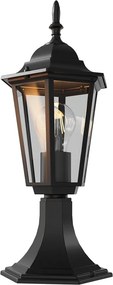 Paletto Lanterna Vintage 40cm E27 IP54 Nero - Serie Tosca