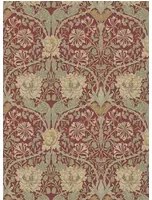 Tapete Honeysuckle & Tulip von Morris & Co. - Red/ Gold