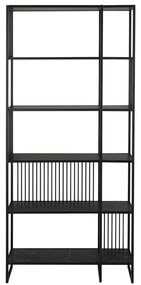 Libreria nera in pietra 85x185 cm Strington - Actona