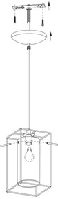 Eglo 94377 - Lampadario LONCINO 1 1xE27/60W/230V