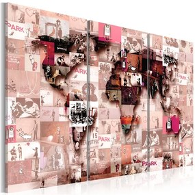 Quadro Banksy Graffiti Collage  Colore Marrone, Dimensioni e Misure 120x80