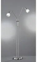 Piantana Nichel E Vetro Bianco 2xE14 H125 cm Antibes Trio Lighting