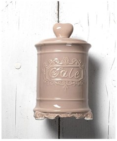 Barattolo Sale in Ceramica Tappo Ermetico - Rosa Antico