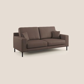 Uranio divano moderno lineare in Ecopelle impermeabile T04 marrone