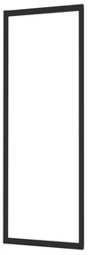 Lato fisso per box doccia Easy L 70 x H 190cm, Sp. 6 mm vetro vetro senza finitura / trasparente profilo in alluminio nero laccato