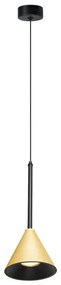 Lampadario a sospensione con filo CONE 1xGU10/10W/230V oro/nero