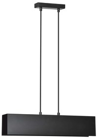 Lampadario Moderno 2 Luci Hachiman In Acciaio Nero