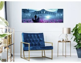 Quadro Magic Venice (1 Part) Narrow Blue  Colore Rosa, Dimensioni e Misure 135x45