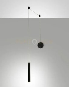 Prado lampadario a sospensione nero 1 luce c/decentramento a led 30...