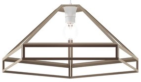 Lampadario Design Diamante bianco paralume bianco E27