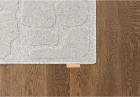 Tappeto in lana grigio chiaro 133x190 cm Morphic Dunes - Agnella