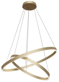 Lampadario A Sospensione Moderno Rim Alluminio Ottone 2 Led 88W