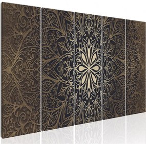 Quadro Brown Mandala  Colore Marrone, Dimensioni e Misure 200x80