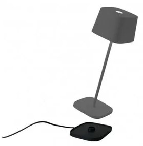 Zafferano Ofelia lampada da tavolo moderna finitura grigio scuro