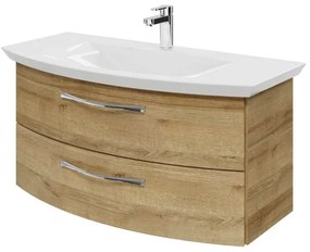 Mobile da bagno sospeso sotto lavabo L 99 x H 48 x P 46.2 cm marrone, 2 cassetti PELIPAL Cassca