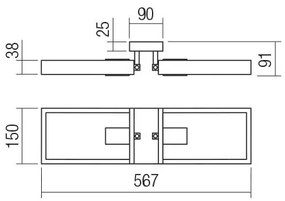 Redo 01-1968 - Plafoniera TIMBER 2xE27/42W/230V faggio