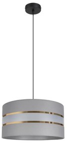 Lampadario su corda   CORAL 1xE27/60W/230V d. 40 cm grigio