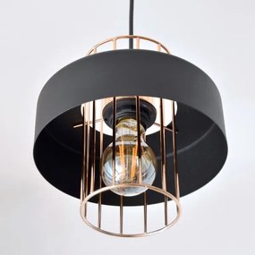 Lampadario LED a sospensione con filo VOLTA 2xE27/15W/230V nero/oro