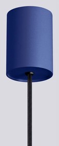 Lampadario blu scuro con paralume in vetro ø 12 cm Orbital – Sollux