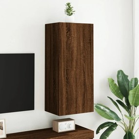 Mobile tv parete rovere marrone 40,5x30x90 cm legno multistrato
