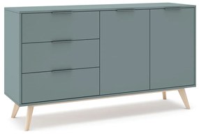 Cassettiera verde polveroso 140x81x40 cm Pisco – Marckeric