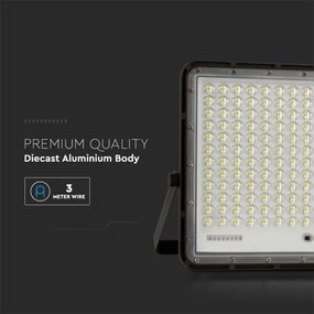LED Proiettore solare da esterno LED/30W/3,2V 6400K nero + +TC