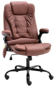 Sedia Da Ufficio Massaggiante Marrone Chiaro İn Scamosciato /
