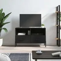 Mobile Porta TV Nero 80x36x50 cm in Legno Multistratocod mxl 127035