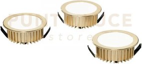 Incasso led fusion oro 3 pezzi 5w 1200lm 4000k 7x3,2cm