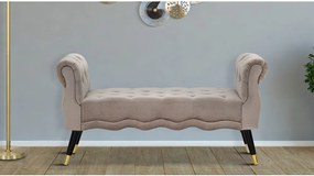 Panchina grigio tortora con rivestimento in velluto Paris – Mauro Ferretti