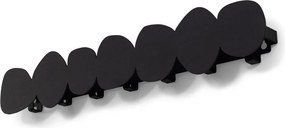Attaccapanni da parete nero in metallo con scaffale 80 cm Tumulo – Spinder Design