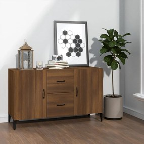 Credenza Rovere Marrone 100x36x60 Cm İn Legno Multistrato /