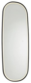 Specchio da bagno moderno nero con LED e dimmer tattile - Geraldien