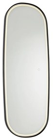 Specchio da bagno moderno nero con LED e dimmer touch - Geraldien