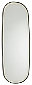 Specchio da bagno moderno nero con LED e dimmer touch - Geraldien