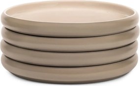 Set di piatti beige in gres 4 pz ø 22 cm Terra Rondo – Bonami Selection