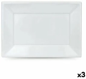 Set di piatti riutilizzabili Algon Bianco Plastica Rettangolare 33 x 23 cm (36 Unità)