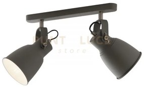 Applique a parete legend grigia e nickel 2 luci attacco e27 36x16x1...