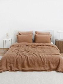 Set di 2 biancheria da letto in lino Camel