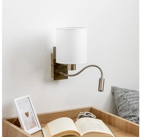 Brilagi - Applique a LED NUBILA 1xE27/25W/230V + LED/3W ottone/bianco