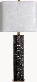Lampada da tavolo grande in marmo fatta a mano Null