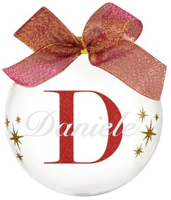 Pallina natale con nome Daniele 10cm