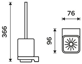NIMCO MAC 29094KN-90 - Scopino a parete MAYA bianco/opaco nero