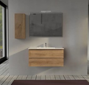 Mobile da bagno 100 cm sospeso Rovere - Sofia