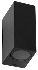Applique Rettangolare Bidirezionale IP65 - GU10 Nero