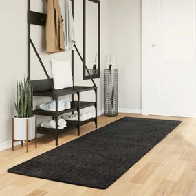 Tappeto Shaggy Pamplona A Pelo Lungo Moderno Antracite 80x250cm /
