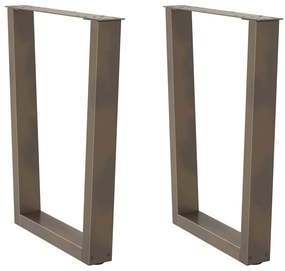 Gambe Per Tavolo Pranzo A V 2pz Naturale 70x(72-73,3)cm Acciaio /
